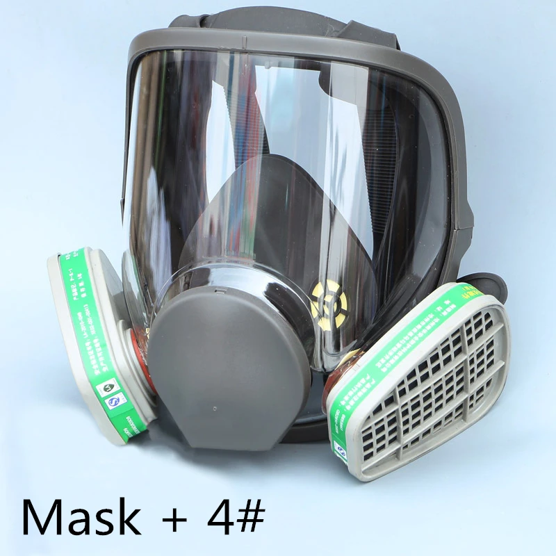 

FGHGF New Arrival 6800 Gas Mask add 3# 4# Cartridge suit Full Face Facepiece Respirator For Painting Spraying