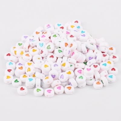 Round Flat Alphabet /Letter Acrylic Spacer Beads 10 Colors size 7mm For fashion jewelry DIY Bracelet Necklace