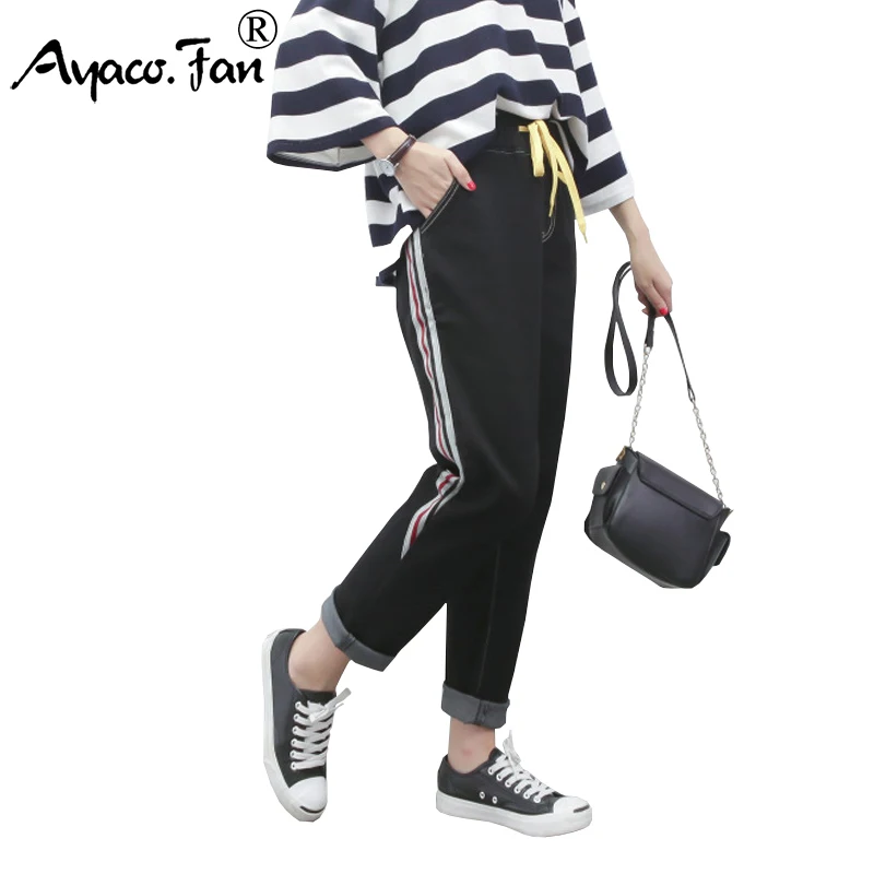 

Plus Size 5XL Autumn Loose Ankle-Length Pants for Women Students Boyfriend Jeans Ladies Denim Pantalon Femme Stretch Trousers