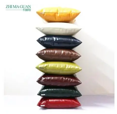 

Soft PU Leather cushion cover throw pillow case sofa throw pillow cover with Zipper 30,45,50cm