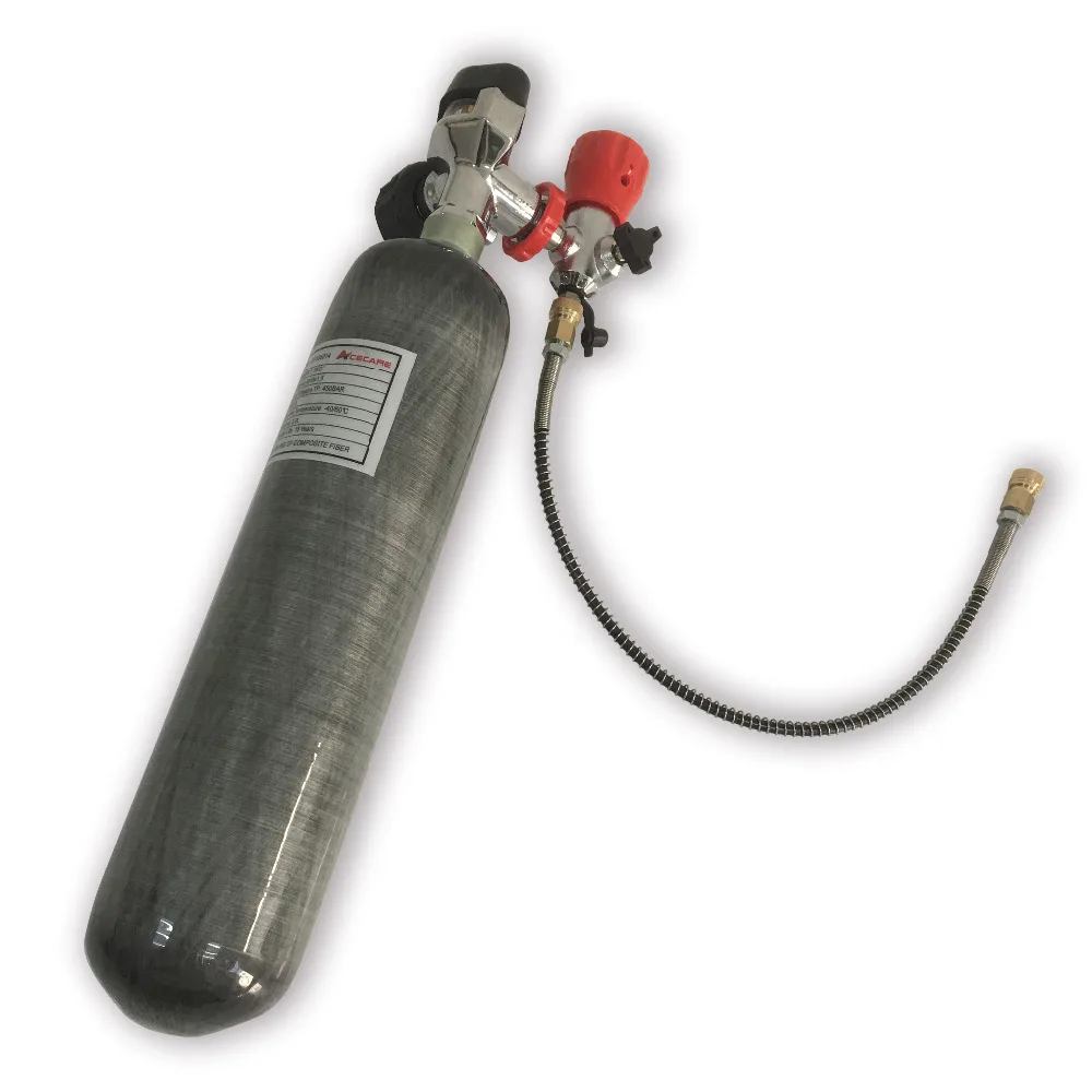 Цилиндр из углеродного волокна AC102201 2L 4500Psi с клапаном для пневматической