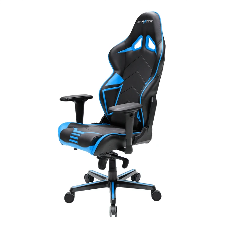 DXRacer OH/RV131/NB High-Back Gaming Chair Carbon Look Vinyl+PU(Black/Blue) (2)
