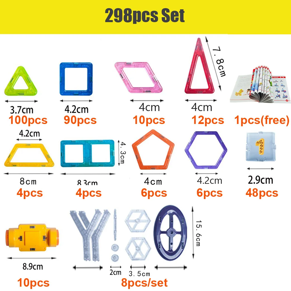 100-298 шт Мини Размер DIY магнитные блоки Магнитный конструктор дети магнит конструктор для детей подарок развивающие игрушки для детей