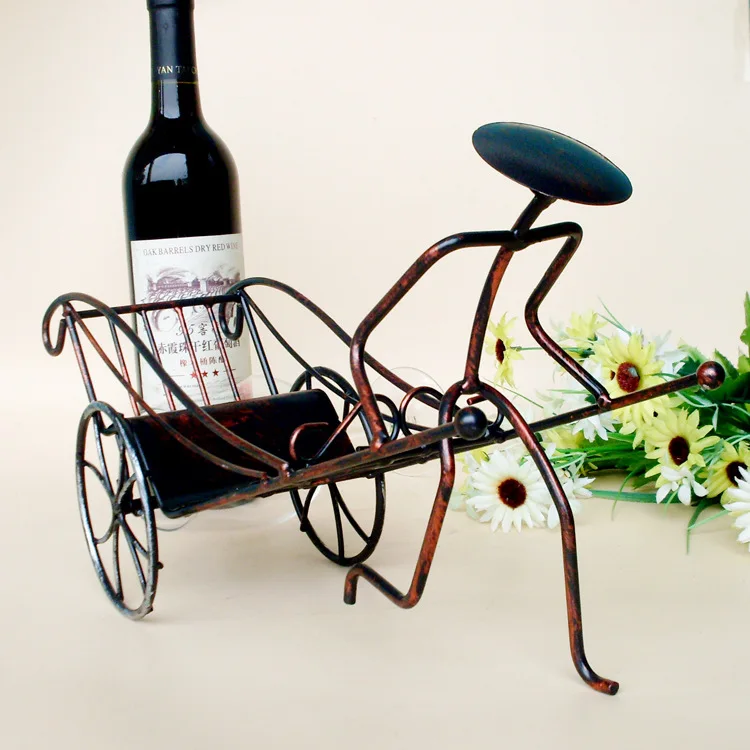 1 шт. новый список креативные железные металлические винные стойки rickshaws