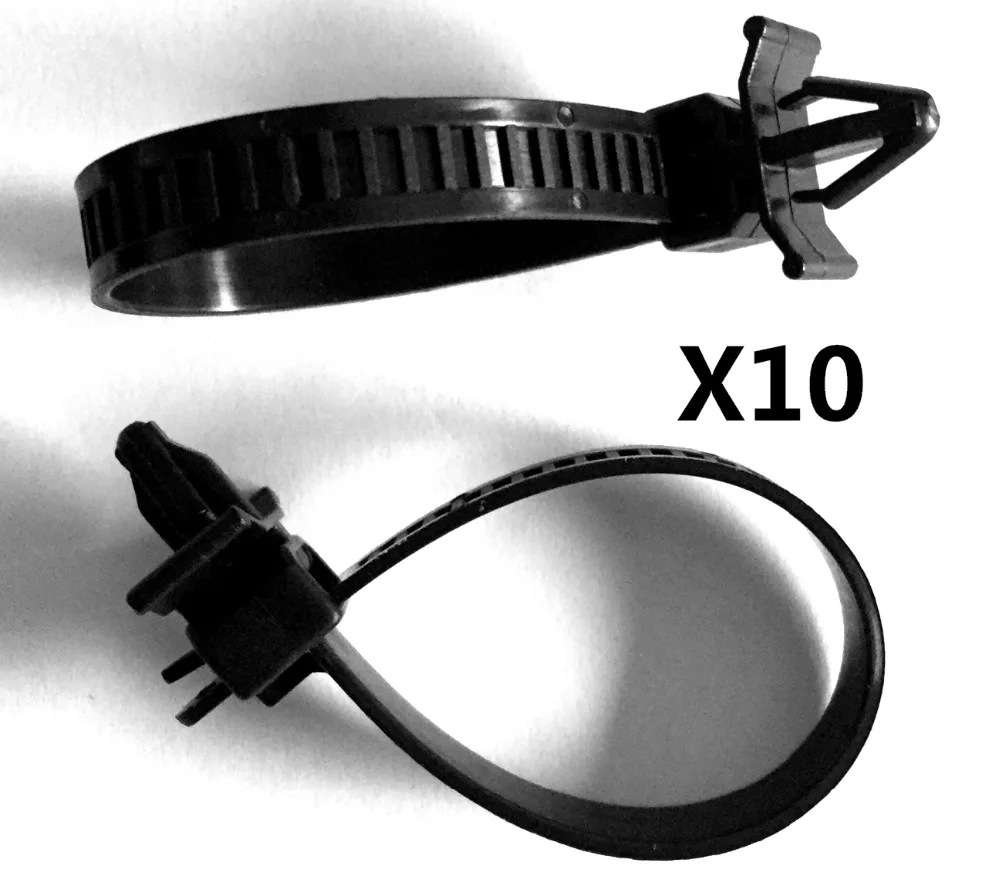 10x Push Mount Wire Ties Releasable Nylon Cable Strap For Honda / Nylon