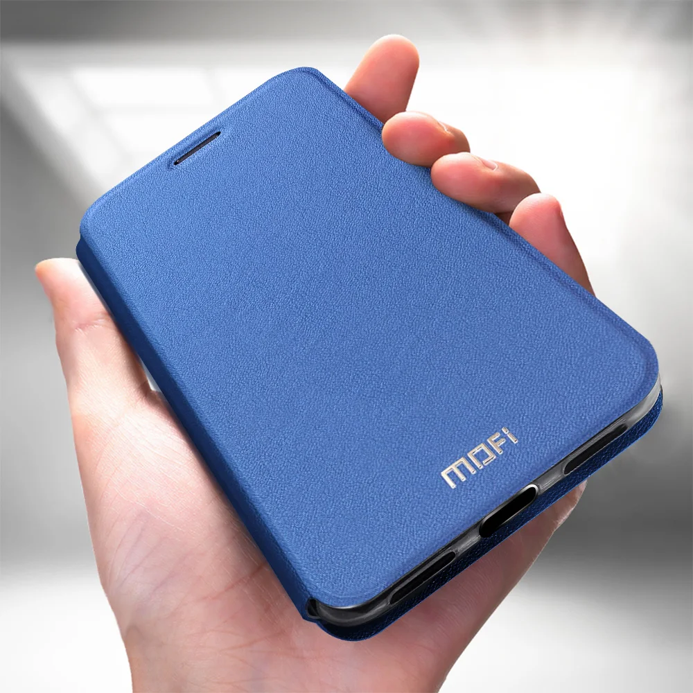 Чехол MOFi для Redmi Note 7 чехол Pro откидной Xiaomi прозрачная защитная крышка из ПУ кожи и