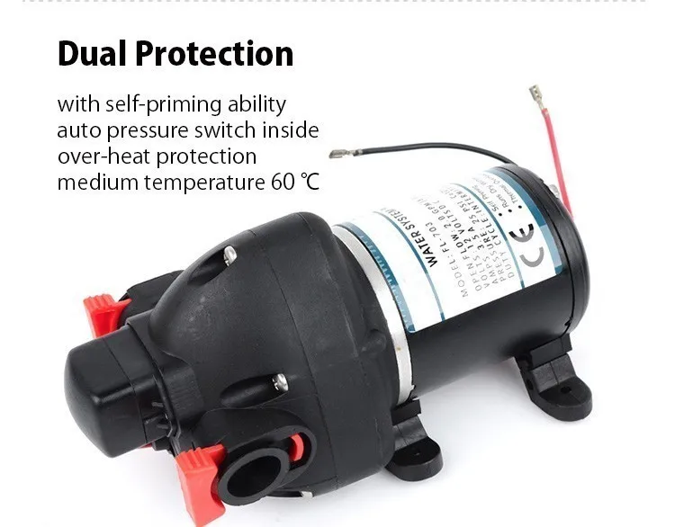 FL-703 706 Мини DC 12 В пластик высокого давления лодка Водяной насос мембранный насос 30 м подъемные насосы