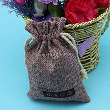 100 шт./лот джута/лен/Лен Шнурок Подарочные пакеты для туалетных принадлежностей/травы в упаковке, Размеры на заказ, различные цвета