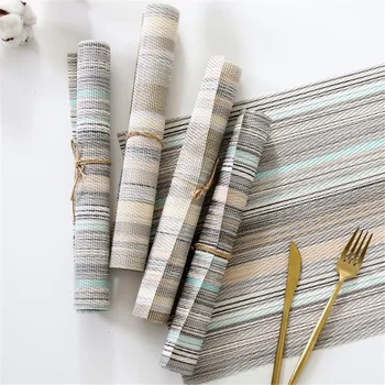 

Chic Tableware Placemat Pad Table Mat Heat Insulation Non-Slip Placemats Disc White Pads Bowl Coaster Washable Mats Decoration