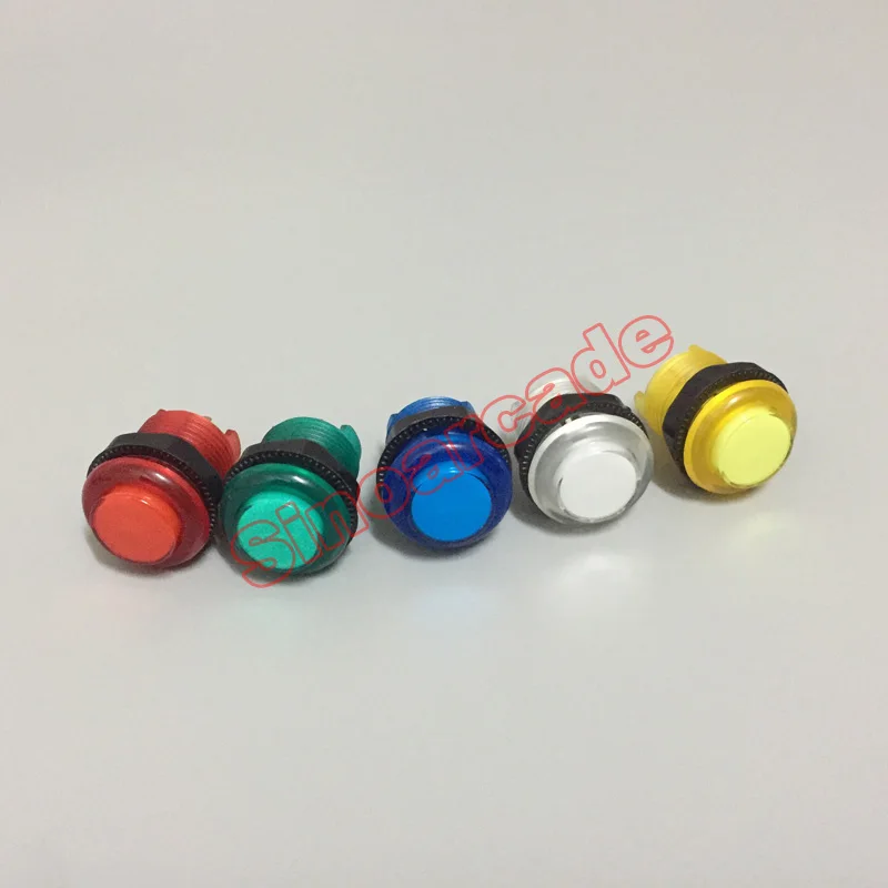 10 шт. аркадный HAPP стиль 5 в горит подсветкой кнопочный винтовой Тип со встроенным светодиодный микропереключателем лампы для MAME - Цвет: 10pcs Mix