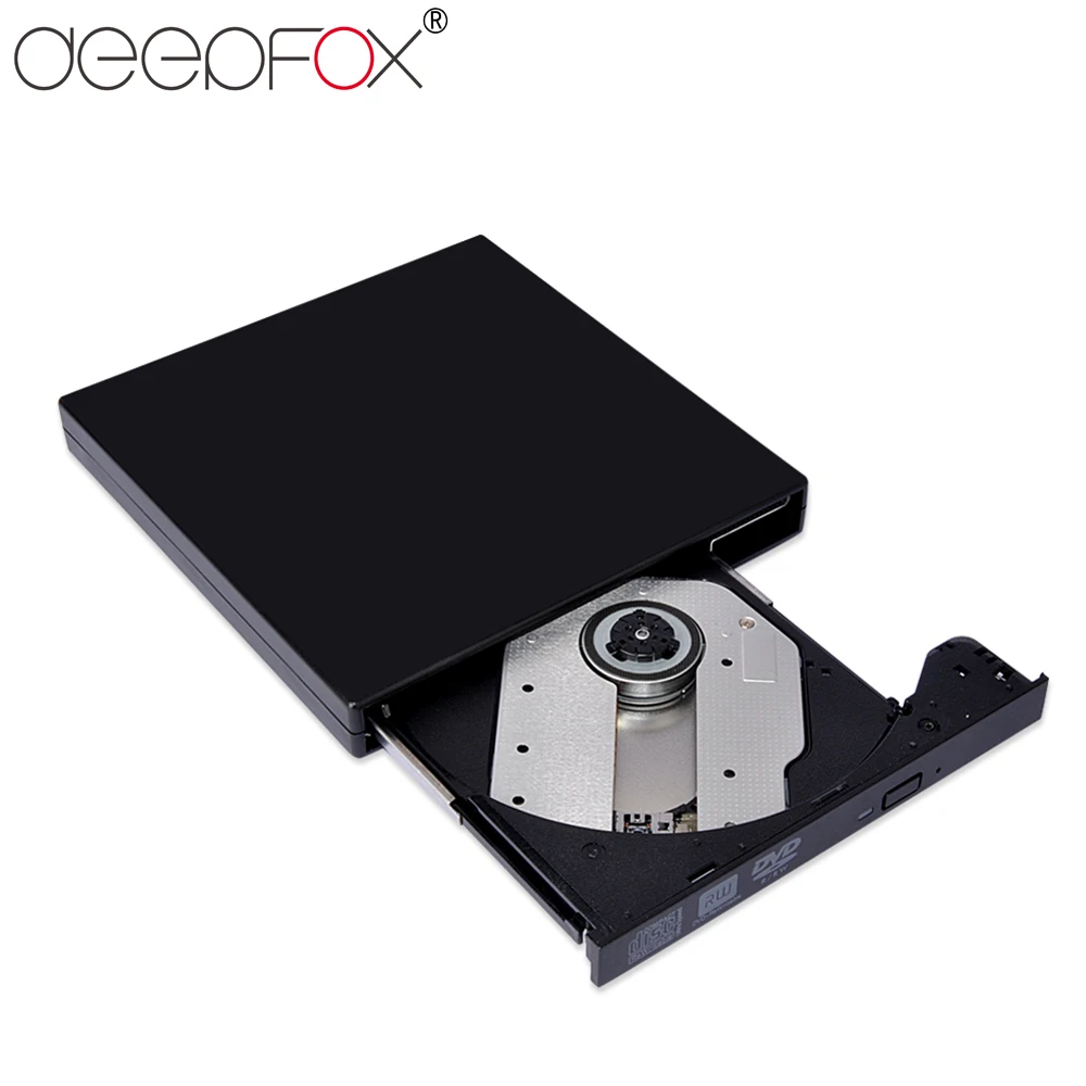 Портативный DVD накопитель Deepfox USB 3 0 тонкий внешний оптический привод