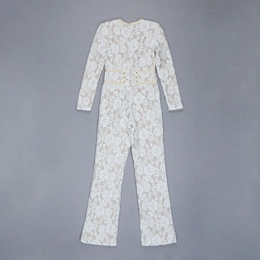 Новые поступления Wsexy с длинным рукавом кружево Белый бинты обезьяна 2019 для женщин Дамская мода дизайнер короткие сапоги вечерние