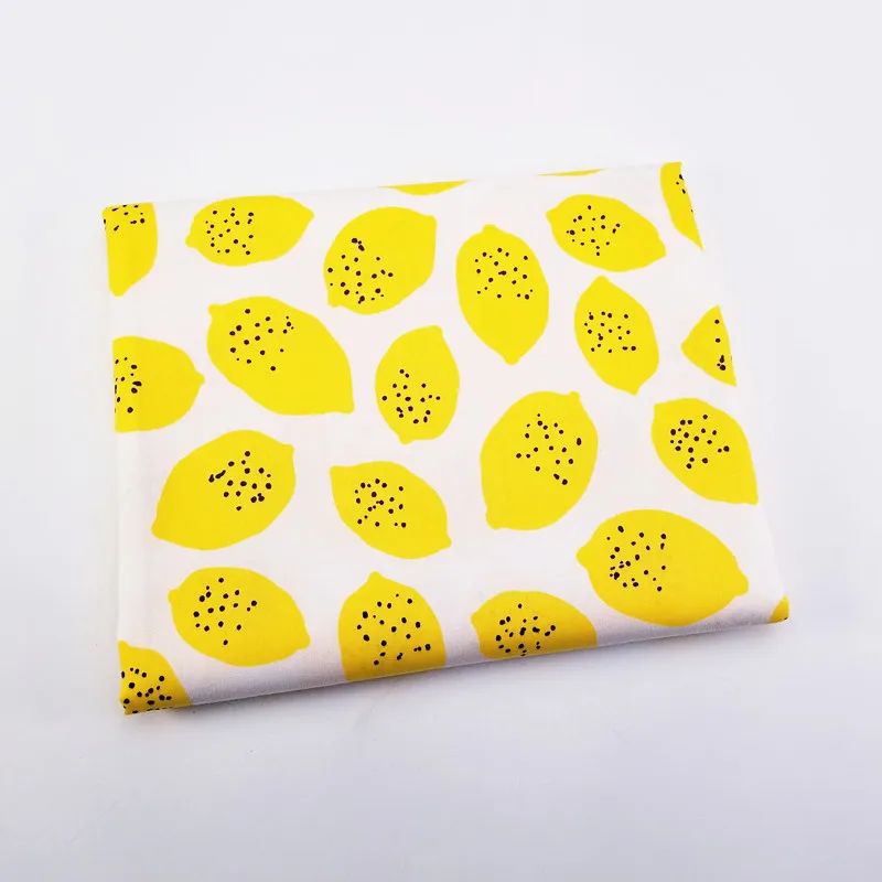 

Cotton Sewing Twill Fabric Lemon Prined Cotton Fabric Handmade DIY Patchwork Quilting Crafts Cloth Material For Home Textile
