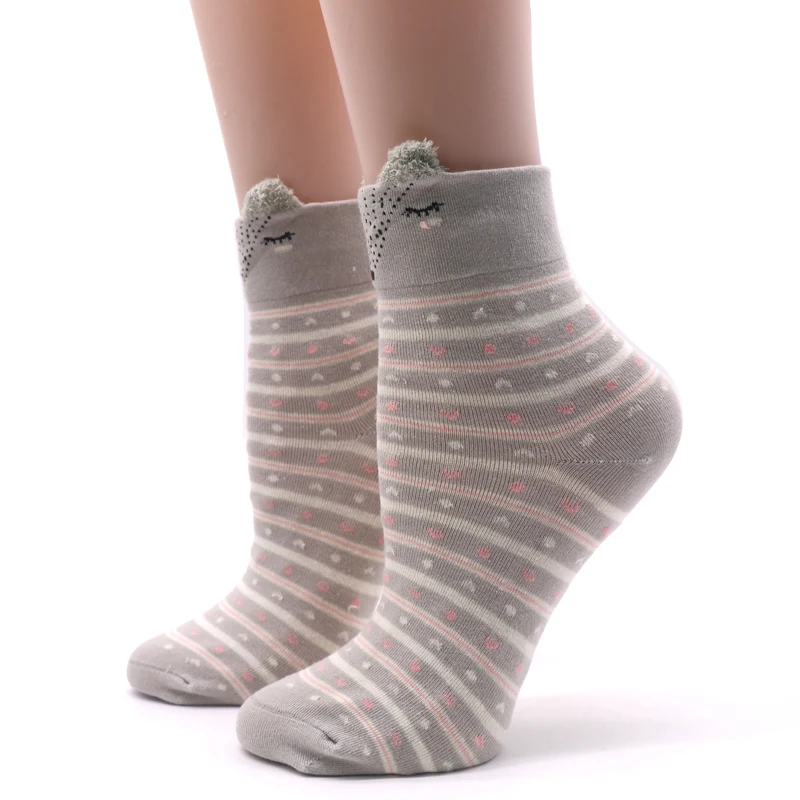 Милые женские носки с рисунками из мультфильмов; высококачественные хлопковые носки с рисунками животных; сезон осень-зима; теплые носки для женщин и девочек; Художественные носки; Calcetines Mujer