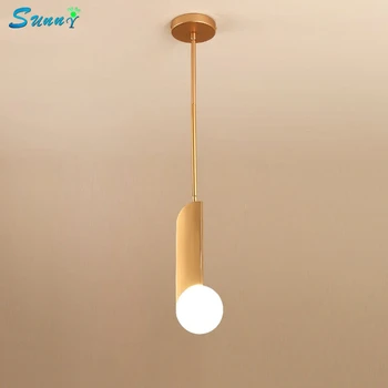 

Post Modern Gold Pendant Lights Nordic Glass Hanging Lamp for Home Decor Bedroom Lamp Modern Loft Industrial Droplight Fixtures