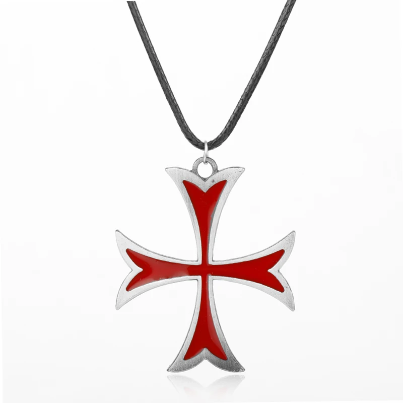 Средневековые украшения, мужское ожерелье из нержавеющей стали, Ретро стиль, рыцари, Тамплиер, Железный крест, кулон, ожерелье для мужчин, крест, ювелирное изделие - Окраска металла: B