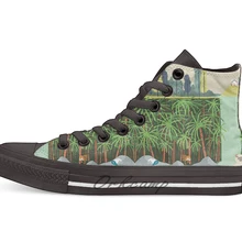 Обувь из парусины с высоким берцем; повседневные кроссовки унисекс на плоской подошве; Прямая