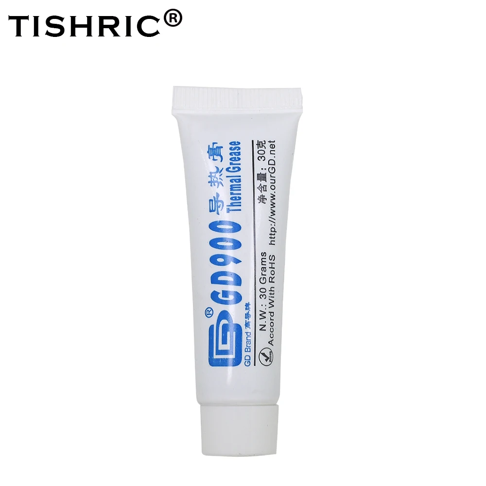 TISHRIC 30g شحم حراري معجون حراري ل المعالجات Cpu GD900 غرفة تبريد الجص السائل المعادن مياه التبريد برودة