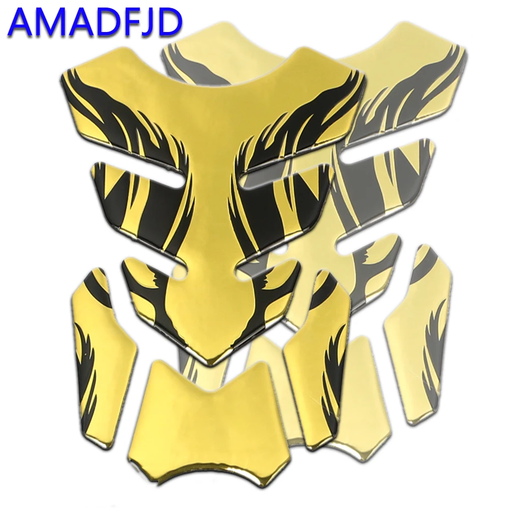 AMADFJD золото 3D мотоциклетные Топливный бак масла Pad наклейка защитная крышка