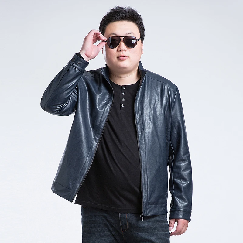 

10XL 8XL 6XL 5XL New Brand PU Leather Jacket Men spring autumn Casual Mens Jackets Solid Clothes Elastic Motorcycle Outerwear