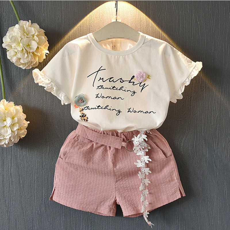 

2019 toddler girl clothing sets princess toddler girl summer clothing sets kids clothes children clothing for 3-7Y fashion