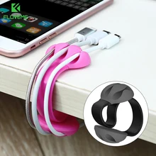 FLOVEME Cable Winder Holder Clip USB Cable Organizer For iPhone Wire Cord Management USB Cable Plug