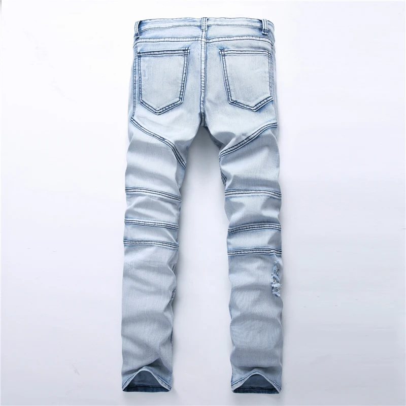 DANTBULUN мужские джинсы в стиле хип-хоп, мужские повседневные джинсы, потертые мужские узкие джинсы, байкерские джинсы, обтягивающие рваные джинсы в стиле рок, homme