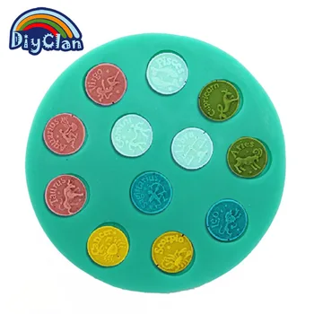 

DIY silicone molds for cake decorating soap fondant mold candy mini 12 constellation chocolate cake mould bakeware F0393XZ35