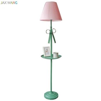 

Nordic Storage Tray Floor Lamp Fabric Lampshades Standing Lights for Children Room Living Room Bedroom Bedside Home Lighting