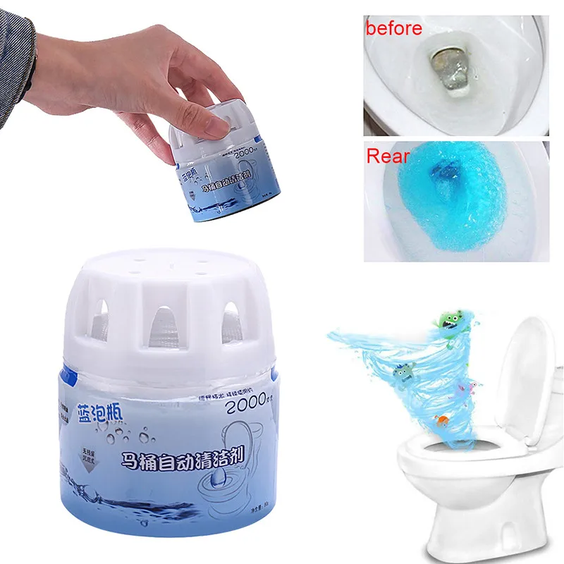 Toilet Cleaner Magic Automatic Flush Toilet Cleaner Helper Blue Bubble Toilet Deodorizes Bathroom Restroom Cleaner Deodorizer