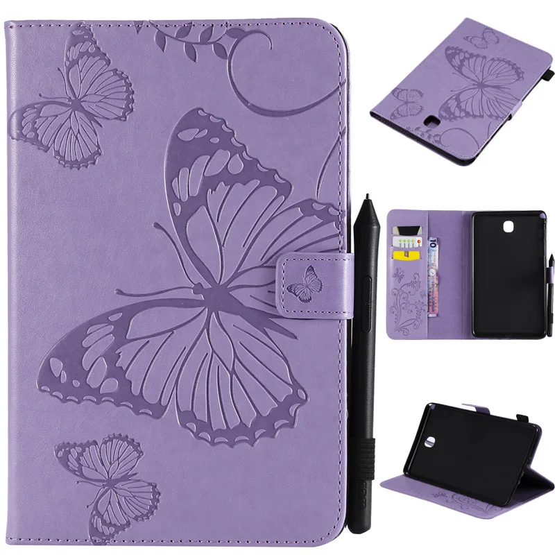 3D Butterfly Embossed Tablet Case For Samsung Galaxy Tab A 8.0" T350