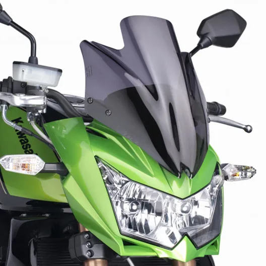 Мотоцикл тонированное ветровое стекло ветрового стекла для Kawasaki Z750 Z750R Z 750 R 2007-2012 черный ветровым щитком, прозрачные, зеленого, оранжевого цвета