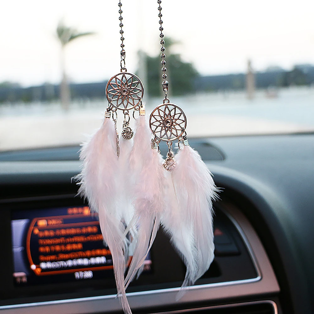 Dream Catcher Hanging Ornament Cars Home Wall Decoration Feathers Decor Handmade 