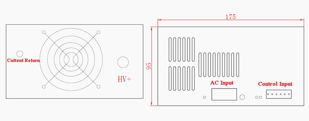 WaveTopSign HY-DY13 100 Вт Co2 лазерный источник питания для RECI Z2/W2/S2 CO2 лазерная трубка гравировальная и режущая машина DY серия