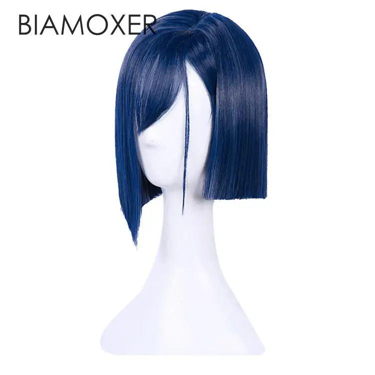 Biamoxer Новое поступление дорогой в Франции 015 Ichigo Короткие Голубые парики для