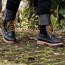 118-2 мужские повседневные мотоциклетные ботинки из натуральной коровьей кожи на высоком каблуке ботинки из воловьей кожи хорошего качества