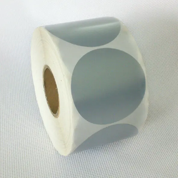 Round Label Sticker 70 x 70 mm Diameter 7 cm Matte Silver PET Sticker Blank Label Waterproof Tear resistant Scratch resistant