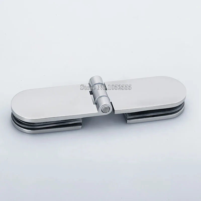 Brand New 2PCS Stainless Steel Frameless Glass Door Hinges 180 Degree