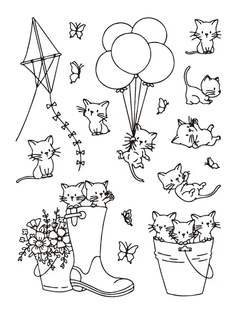 

cat Transparent Clear Stamps for DIY Scrapbooking/Card Making/Kids Christmas Fun Decoration Supplies