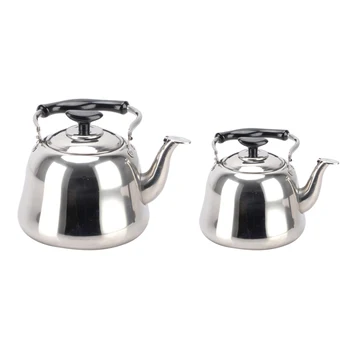 

2 pcs Whistling Kettle Stainless Steel Induction Gas Stovetop Teapot Kitchen Dining Kettle for Home Restaurant Camping 1L + 3L