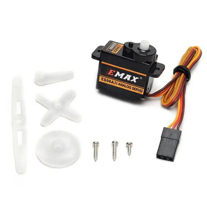 6X Emax ES08A II мини пластиковый Аналоговый сервопривод 1,8 кг/сек для моделей RC