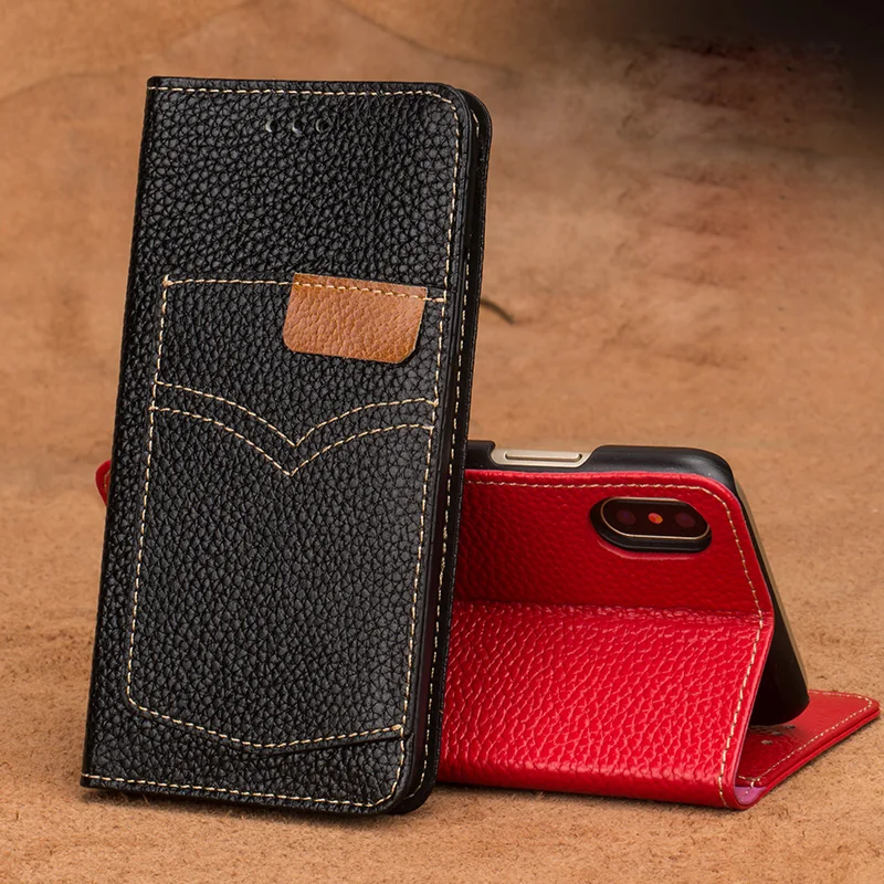 

LAGANSIDE brand phone caseFlip cowboy card bit models phone case For iPhone X cell phone package All handmade custom