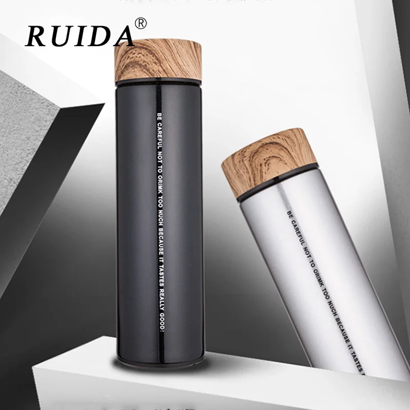 cheap RUIDA ins Insulate Thermos Tea Mug with Strainer Thermo Mug Thermos Travel Coffee Cup Stainles steel thermal Bottle Vacuum Flask