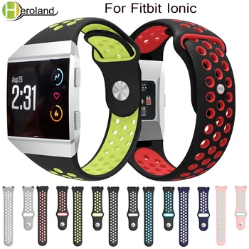 

Sport soft Silicone Watch strap for Fitbit Ionic smart Watches Strap Fitness Replacement Wristband Breathable Bracelet Colorful