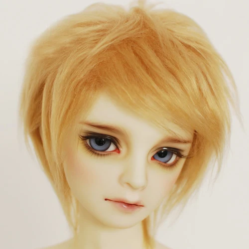 

BJD Plush Wig Short Golden For 1/4 1/3 17" 24" Tall BJD doll MSD SD DK DZ AOD DD Doll FREE SHIPPING