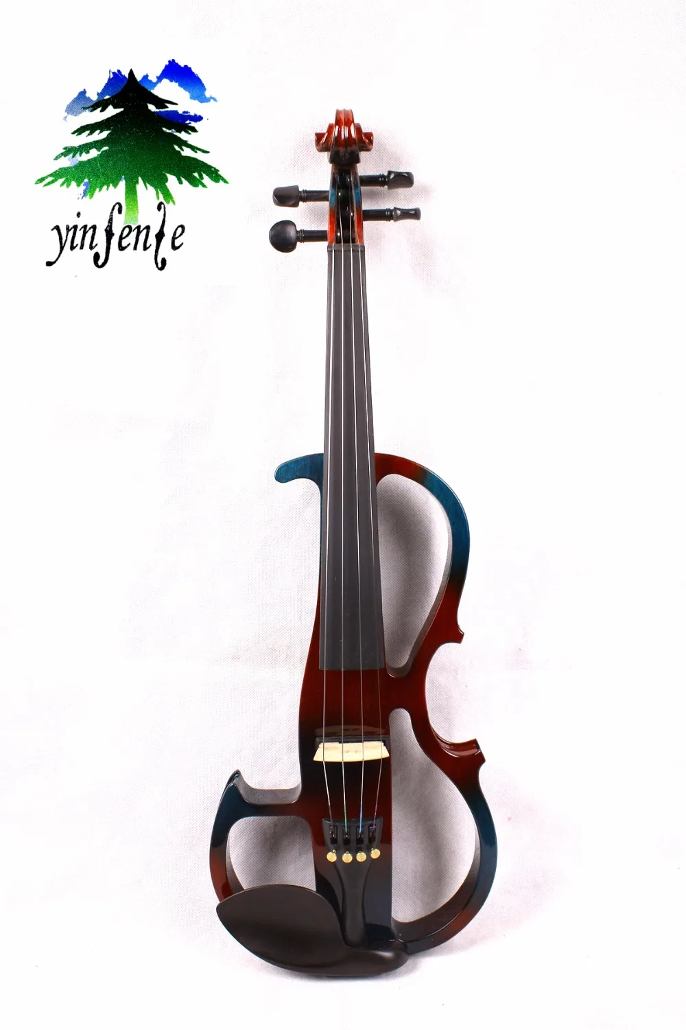 

New 4 string 4/4 Electric Violin Flame guitar shape Powerful Sound Big jack #4 mp3