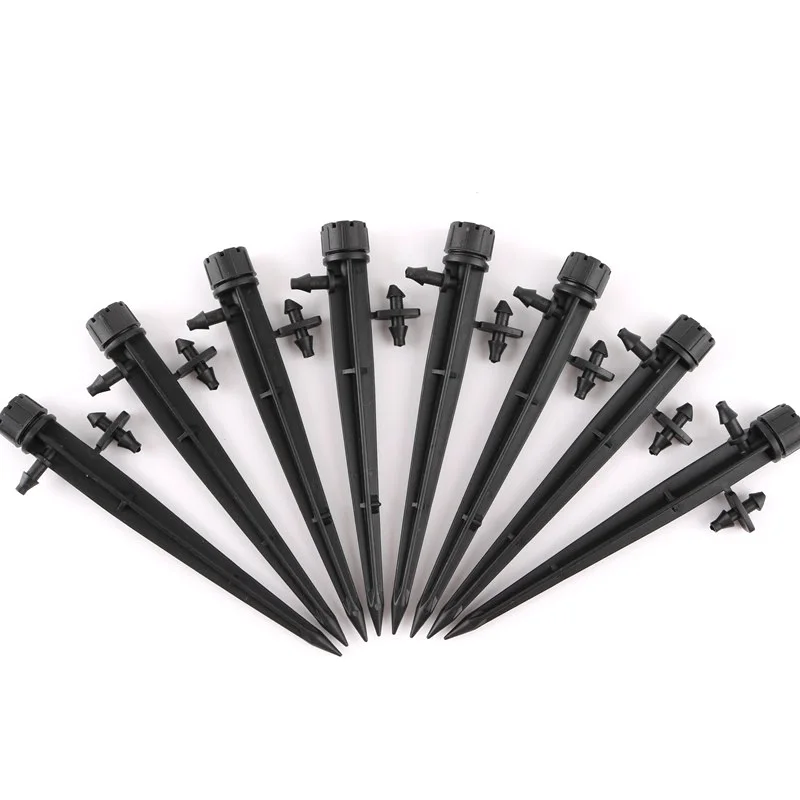 

20pcs 8-hole 360 Degree 4/7mm Hose Integrative Adjustable Size Short Inserting Dripper Garden Micro Drip Irrigation Accessories