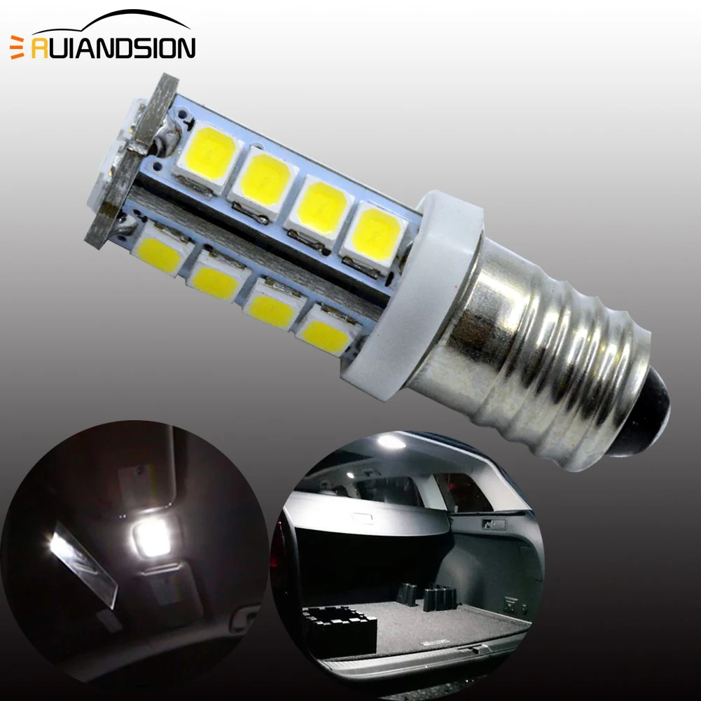 10x bombillas led Автомобильный 18smd 2835 E10 6V 12v Авто интерьерный светильник 2 5 W Купол