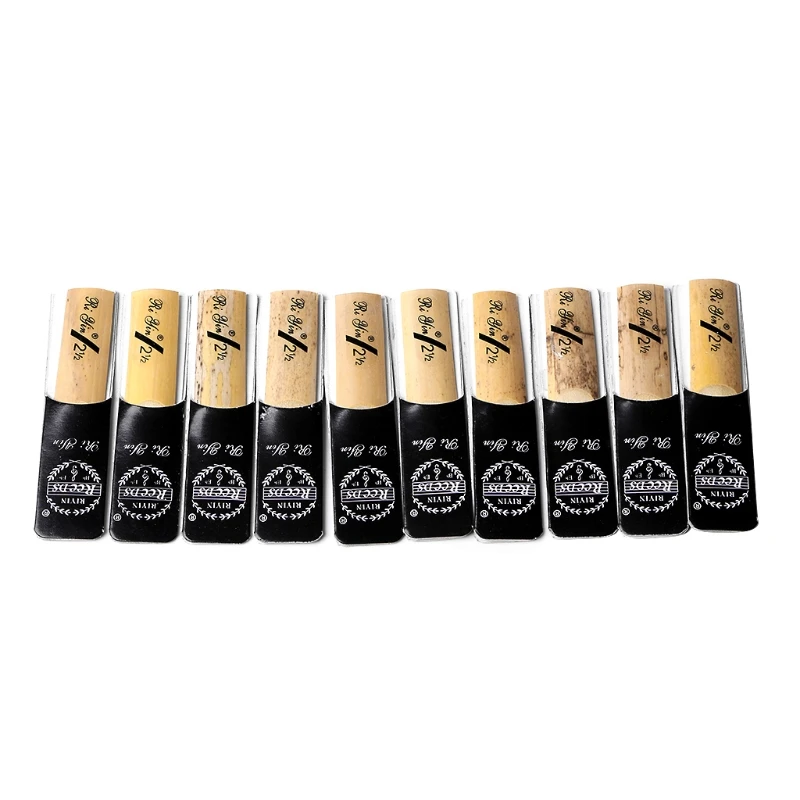 

Durable 10pcs 2.5 Strength Bamboo Reeds Bb Clarinet Reeds Music Instrument Part