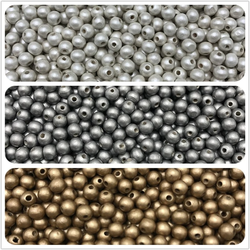 

100pcs 8mm Wood Beads Loose Beads DIY Jewelry Making Necklace Bracelet Earring Accessories